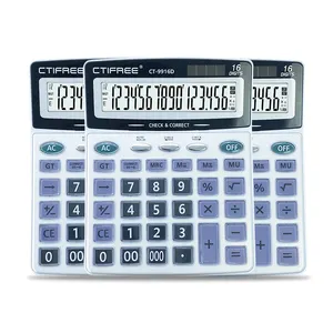 Calculadora de escritorio Flexible con botón grande, varios modelos de selección, el más bajo pedido, compatible con 16 dígitos, logotipo personalizado