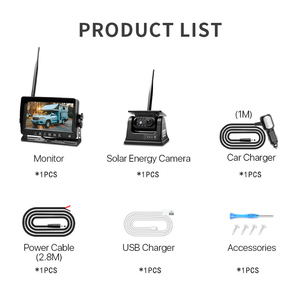 Support 512GB MDVR 7 Inch Screen With Magnetic Base Solar Battery Digital <b>Wireless</b> Back up <b>Camera</b> <b>Reverse</b> Aid System for YB-Wire - Product Image 6