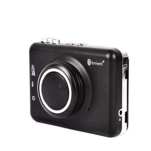 เครื่องเล่นเทปคาสเซ็ตแบบพกพาสีดำพร้อมลำโพงในตัว ตัวแปลง USB MP3 ช่องต่อ AUX 3.5 มม. - Product Image 3