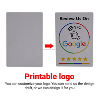 Supports d'affichage NFC en PVC personnalisés 13,56 MHz pour avis, réseaux sociaux, menus et codes QR pour la commande de plats