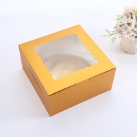 Petite boîte d'emballage de gâteau blanche en gros Boîte imprimée avec fenêtre Emballage de dessert sucré pour tartes, biscuits et beignets avec plateau
