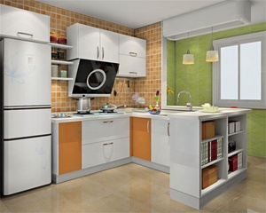 Unidad de armario de cocina de chapa de madera con módulo terminado italiano, venta al <span class=keywords><strong>por</strong></span> mayor - Product Image 6
