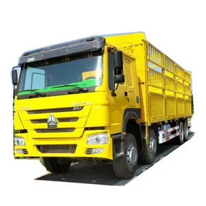 Preço barato 8x4 6x4 big Box Truck 40 Toneladas Usado e Novo Howo Truck Cargo cerca Caminhões para a Nigéria