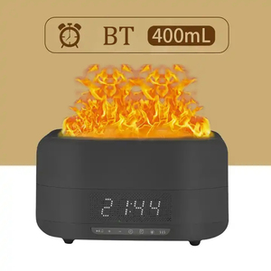 Bán Buôn Đa Chức Năng Đồng Hồ Báo Thức Độ Ẩm Không Khí Mô Phỏng Dầu Cháy Độ Ẩm Ngọn Lửa Bt Tinh Dầu Khuếch Tán Cho Âm Nhạc - Product Image 2
