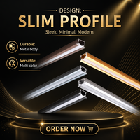 Bande LED ultra-mince personnalisable en gros, profil en alliage d'aluminium série 6000, taille personnalisée, décoration de plafond carrée