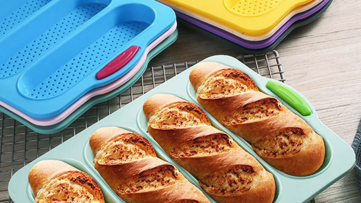 Stampo Per Baguette In Silicone, Set Da 4 Pezzi, Stampo Per Pane Antiaderente Riutilizzabile Per La Cucina Di Casa Design Poroso Per Cuocere Pane Francese E Grissini 1178235 Cm 2478535 Cm 93086387