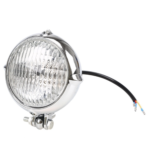 Phare de moto vintage chromé transparent de 3.5 pouces pour Harley <span class=keywords><strong>Cafe</strong></span> <span class=keywords><strong>Racer</strong></span> pour position avant - Product Image 1