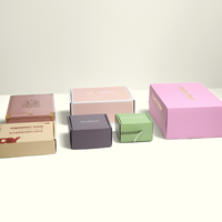 Boîtes d'expédition en carton ondulé rose et violet imperméables avec impression de logo personnalisé, bande de déchirement, pour vêtements