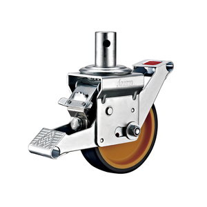 Werkseitige OEM ODM-Unterstützung Langlebig 6 <span class=keywords><strong>8</strong></span> Zoll All-Size-Doppel rad rolle Starre 40mm Hochleistungs-PU TPR PP PA-Rolle - Product Image 2