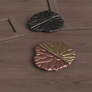 Maniglia <span class=keywords><strong>per</strong></span> Porta d'Ingresso a Foglia di Loto, Finitura Bronzo Anticato, <span class=keywords><strong>per</strong></span> Ville di Lusso, Grandi Porte in Legno e Vetro, Grado Architettonico - Product Image 3