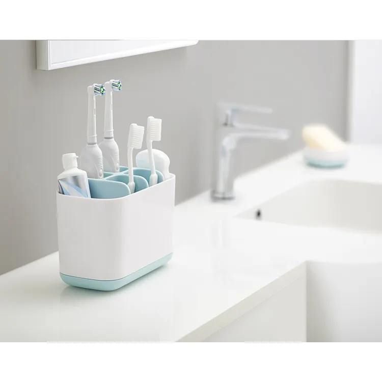 Fabriek Groothandel Fancy Badkamer Stand Draagbare Unieke Plastic Tandenborstel En Tandpasta Houder Organizer