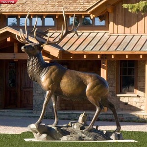 تمثال غزال برونزي مخصص بحجم طبيعي للصيد والديكور الخارجي من YOUFINE - Product Image 3