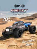 HOSHI N517 Frenzy, Auto RC 4x4 sin Escobillas a Escala 1/12, 70 km/h, Monster Truck Todoterreno de Alta Velocidad, Resistente al Agua, Grado Hobby, RTR