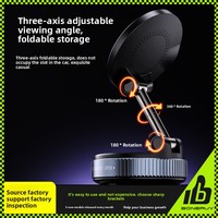 Chargeur magnétique sans fil Support de téléphone à batterie rotative réglable Ventouse à vide à 360 degrés Support de téléphone de voiture