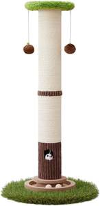 Griffoir pour chat <span class=keywords><strong>de</strong></span> 34 pouces <span class=keywords><strong>de</strong></span> hauteur avec jouet à balle sur rail, robuste et épais, grand diamètre, en sisal naturel - Product Image 3