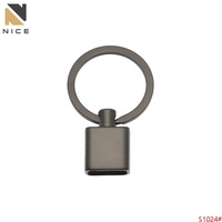 Porte-clés en alliage de zinc avec boucle en cuir texturé pour sac, voiture, bagage, sac à main, décoration de mode DIY, logo personnalisé