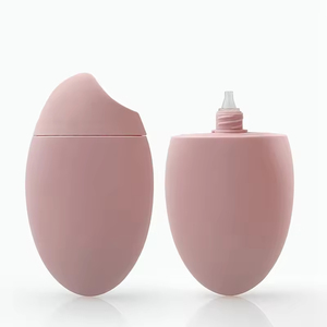 Custom Empty Sunscreen Bottle PE <b>Plastic</b> Squeeze Cosmetic Container Oval <b>Egg</b> Shape Refillable Cream Packaging - Product Image 2