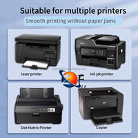 Autocollant d'étiquette auto-adhésif A4 papier synthétique étanche à laser/jet d'encre pour autocollant imprimé carré personnalisé Promotions épicerie