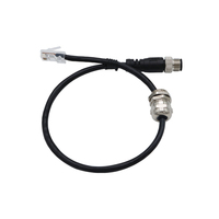 Conector Industrial RJ45 con Cable y Conector Recto de 4 Pines con Código D M12, Resistente al Agua IP67