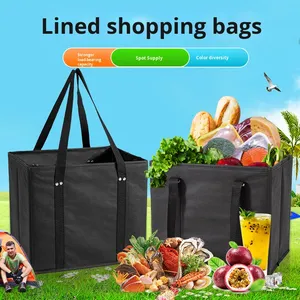 Cross-Border Manufacturers' Ready-Made Portable Shopping Storage Boxes <b>Foldable</b> Non-Woven Organizer Custom Logo Printing - Product Image 3