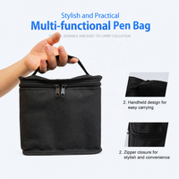 Trousse de rangement multifonctionnelle en tissu Oxford avec fermeture éclair pour stylos de dessin pour enfants, personnalisable avec logo, plusieurs tailles et couleurs