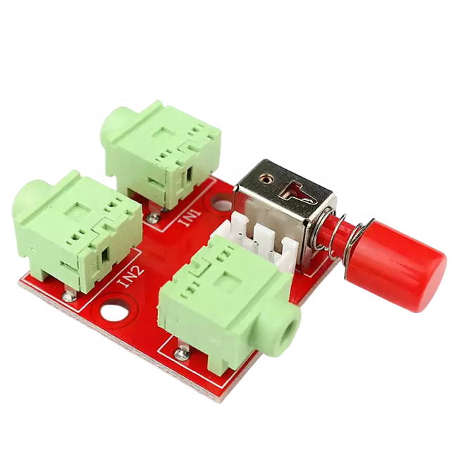 Audio Signal Switch Board Dual-Channel Audio Source Switching 3.5mm Headphone Jack Audio Input Signal Switching