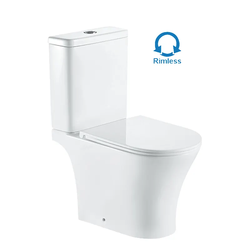 Luxe Sanitair Badkamer S-Trap Toiletpot Waterkast Dual Flush Toilet Keramisch Tweedelig Toilet