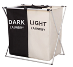 JUSTOP de la tela de Oxford modernos para el hogar <span class=keywords><strong>2</strong></span> secciones de lavandería cesta Color plegable cesta de lavandería - Product Image 2