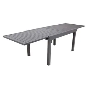 Outdoor Furniture Aluminum Slat Top Extension Table