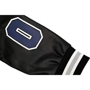 Blouson universitaire personnalisé 2026 pour femme, coupe courte, avec écussons, veste de printemps à manches longues et col rabattable tissé - Product Image 4