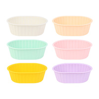 Moule à cheesecake en silicone, résistant au four, réutilisable, ovale, mini, pour gâteaux, cupcakes, gelées, poudings, desserts, outils de pâtisserie