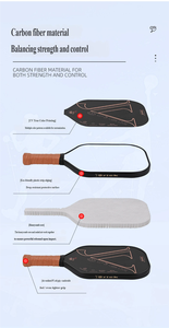 Raquette de pickleball en fibre de verre légère et durable avec poignée ergonomique confortable, idéale pour l'entraînement et les loisirs - Product Image 2