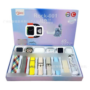 Ensemble de montres connectées R0CK Square TFT (001-002-003-004) avec longue autonomie, deux montres connectées magnétiques, deux écouteurs et un ensemble de bracelets interchangeables - Product Image 5