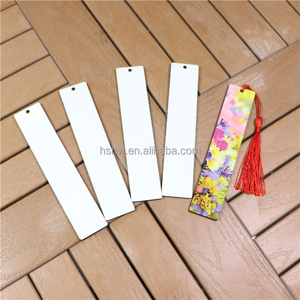 Kostenlose Muster Umweltfreundliche Holz-Geschenkanhänger mit Quasten, Großhandel MDF Doppelseitige Weiß Glänzende Sublimations-Lesezeichen-Rohlinge - Product Image 3