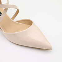 Chaussures à talons hauts pour femmes, style élégant et tendance, à bout pointu et brides croisées, fabriquées sur mesure par le fabricant