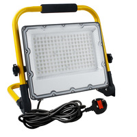 Lampe de travail LED COB ultra-lumineuse de 7 pouces, carrée, magnétique, rechargeable, 100W, étanche, à intensité variable, portable, pour atelier, tout-terrain, bureau