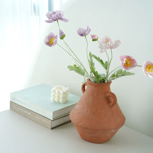 Petit vase de poterie <span class=keywords><strong>en</strong></span> terre cuite et <span class=keywords><strong>en</strong></span> argile de style nordique antique décoration de table de mariage personnalisable unique pour le jardin intérieur - Product Image 4