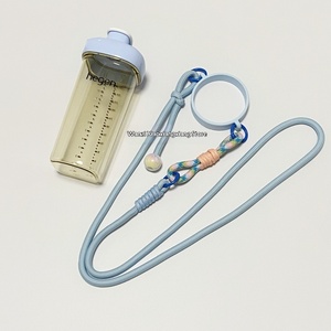 Vaso para Beber <span class=keywords><strong>Hegen</strong></span> para Padres e Hijos, Azul, con Cubierta de Papel Ajustable y Correa Larga Trenzada - Product Image 3