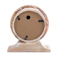 Horloge de table de bureau en bois sculpté à la main de conception Boho à piles pour étagères de bureau et étagères
