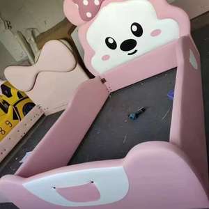 Cama Infantil con Temática de <span class=keywords><strong>Minnie</strong></span> <span class=keywords><strong>Mouse</strong></span> de JINS, Cama Tapizada Rosa de Dibujos Animados para Dormitorio de Niñas - Product Image 5