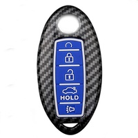 Housse de clé ABS à motif carbone pour clé intelligente pour Altima Maxima Pathfinder pour Nissan
