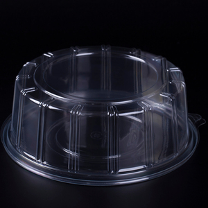 Disposable Plastic Round Cake Display Container With Clear Dome Lid, Plastic Round Birthday Cake Packaging Box