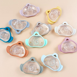 Vente en gros de produits sans Bpa de tétines pour bébé en silicone avec attache-chaîne - Product Image 2