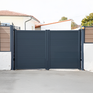 Cancello Principale Moderno in Alluminio Forgiato Verniciato a Polvere di Alta Qualità, 6 Piedi, con Recinzione a Battente per Casa, Giardino, Fattoria - Product Image 1