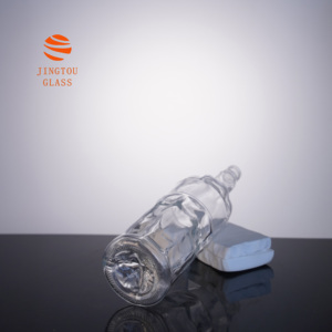 Bouteilles en verre givré personnalisables 700 ml, bouteilles à vin en verre transparent en forme de vague, adaptées aux spiritueux et aux vins de fruits - Product Image 4