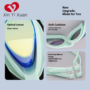 Nouvelles lunettes <span class=keywords><strong>de</strong></span> natation <span class=keywords><strong>de</strong></span> course haute définition pour enfants, étanches, protection UV, anti-buée, équipement en silicone - Product Image 3