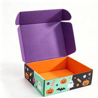 Boîte cadeau de Noël, boîte d'expédition d'Halloween, boîtes d'expédition en carton ondulé écologiques, impression de logo style peinture à l'huile, e-commerce