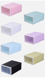 Grosir Pabrik Cina plastik kotak sepatu <span class=keywords><strong>Organizer</strong></span> plastik Stackable Shoebox <span class=keywords><strong>Organizer</strong></span> jelas laci Case penyusun sepatu - Product Image 4