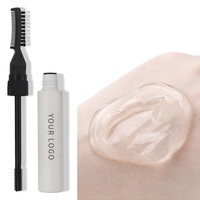 Faible MOQ, Personnalisez votre logo, Nouveau gel cire pour sourcils gris en tube, longue tenue, séchage rapide, imperméable, gel liquide transparent pour sourcils