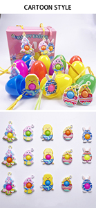 Egg Plastic Walcold Factory Easter Cartoon Egg Twist Egg Hand Tear Blind Box Children's Party Toy Diy Open Plastic Imitation Egg